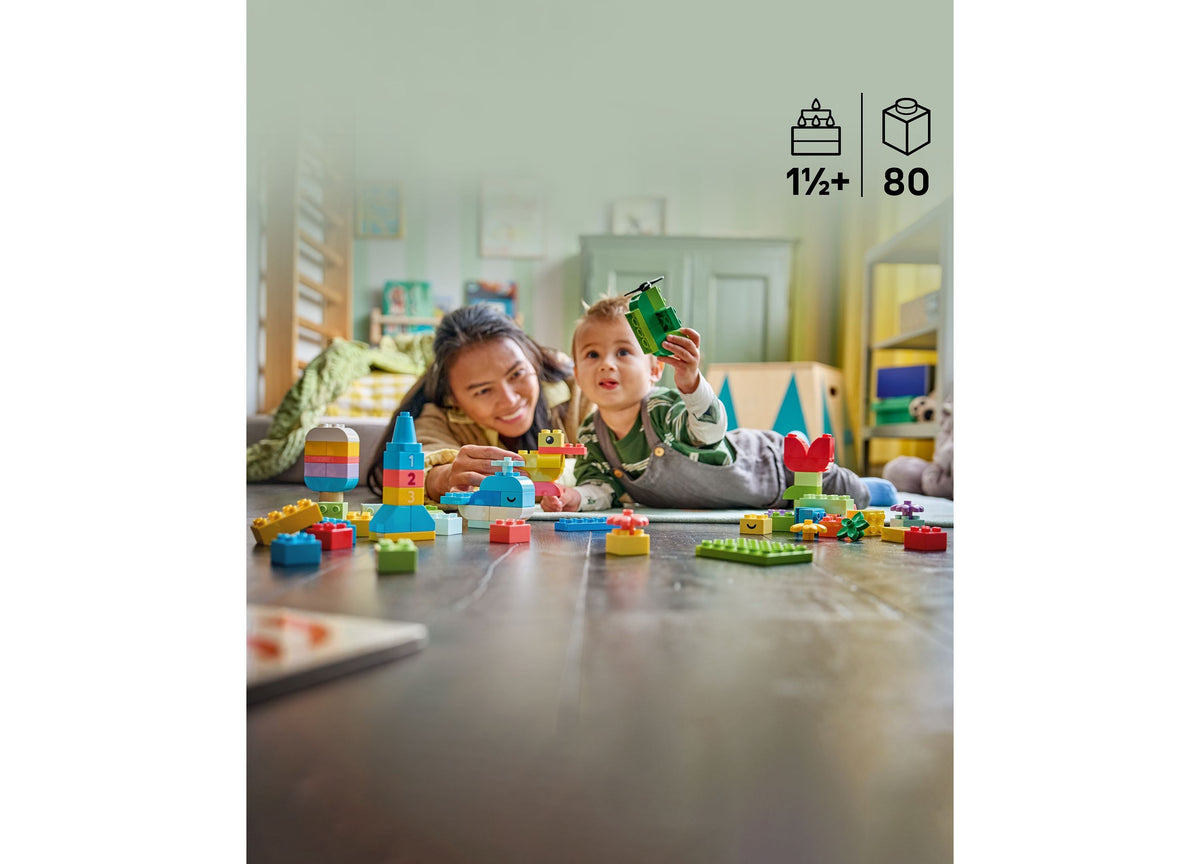 LEGO DUPLO Classic Colorful Creative Box 80-Piece Building Set