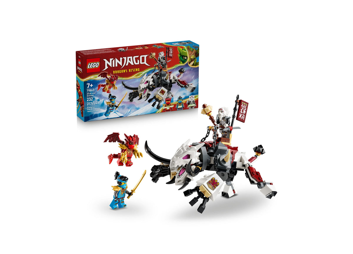 LEGO NINJAGO Dragons Rising Zilvar and Grimtak the Dragon Beast 232-Piece Building Set