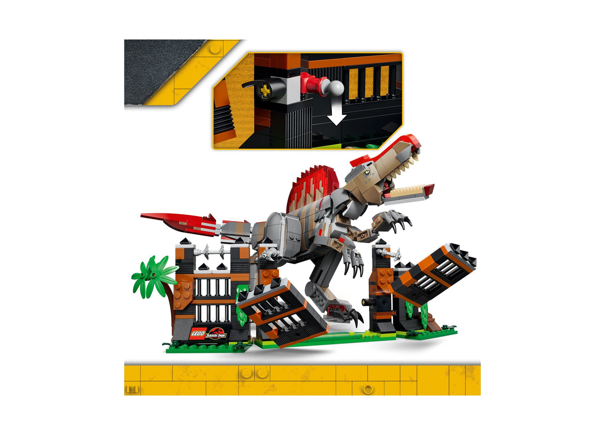 LEGO Jurassic World Spinosaurus Dinosaur Escape 820-Piece Building Set