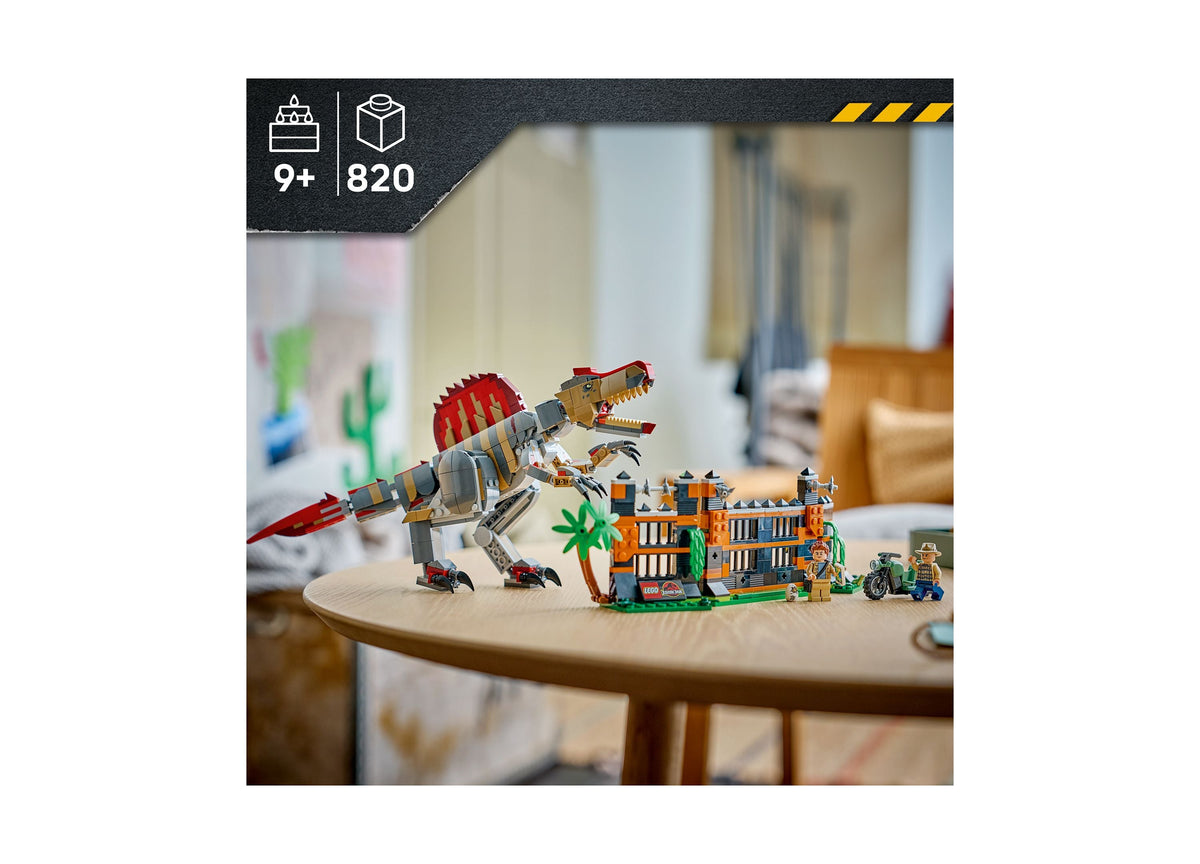 LEGO Jurassic World Spinosaurus Dinosaur Escape 820-Piece Building Set