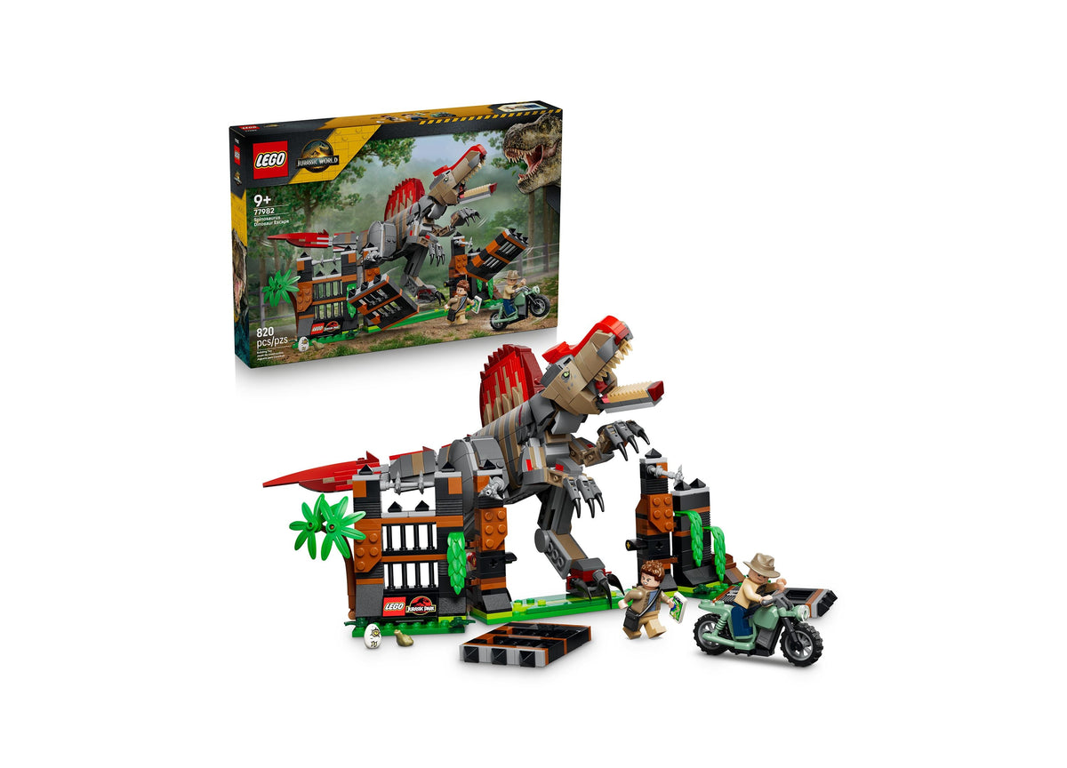 LEGO Jurassic World Spinosaurus Dinosaur Escape 820-Piece Building Set