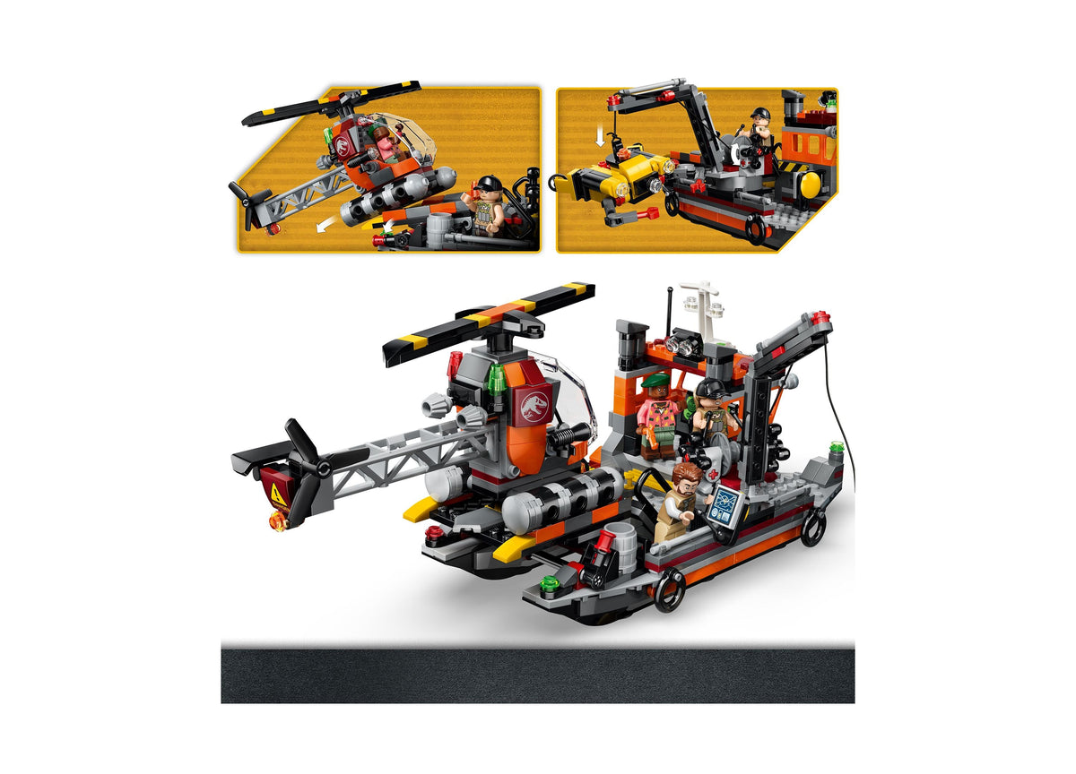 LEGO Jurassic World Mosasaurus Dinosaur Boat Attack 703-Piece Building Set
