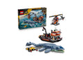 LEGO Jurassic World Mosasaurus Dinosaur Boat Attack 703-Piece Building Set