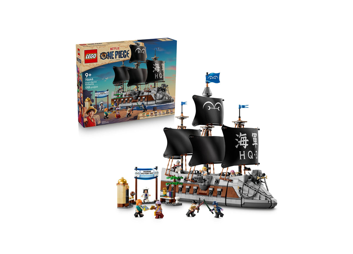 LEGO One Piece Garp's Marine Battleship 1,705-Piece Building Set