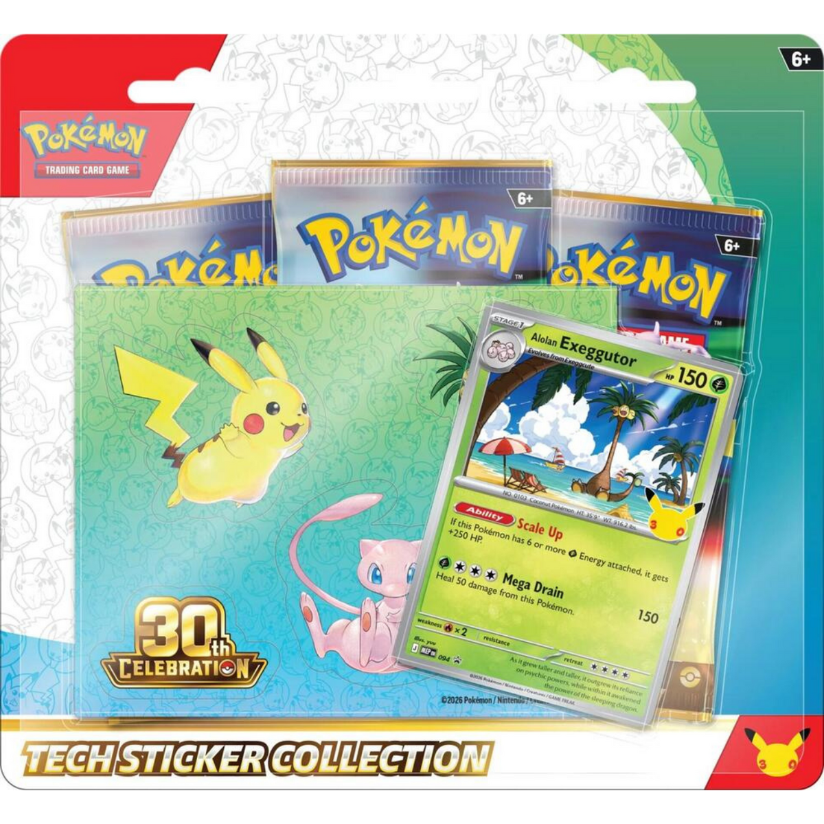 Pokemon 30th Celebration - Tech Sticker Collection