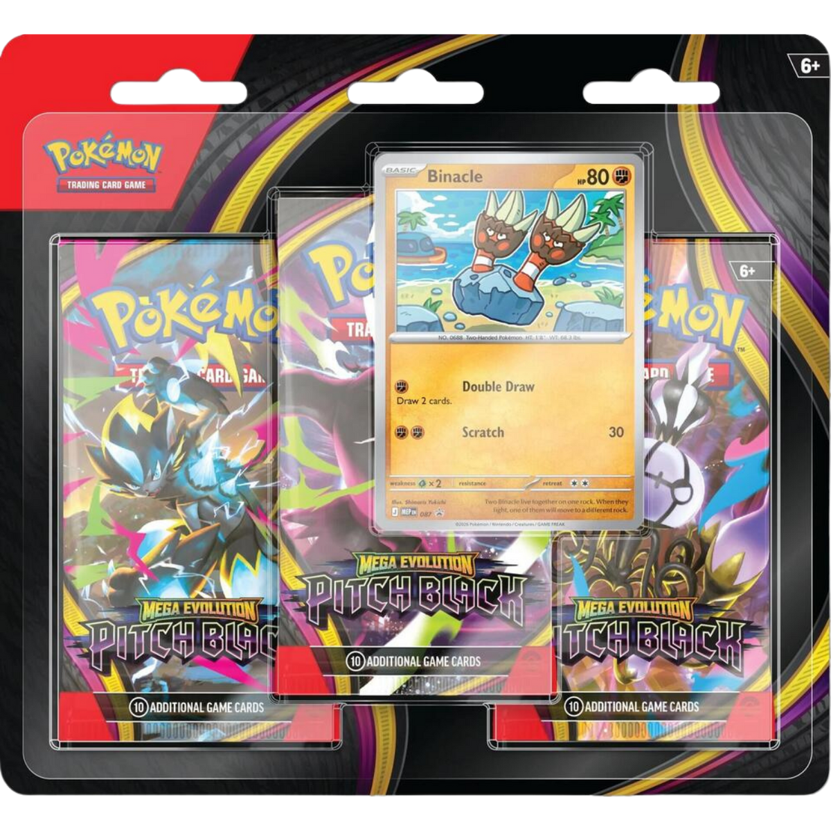 Pokemon Mega Evolution - Pitch Black 3-Pack Blister [Binacle]