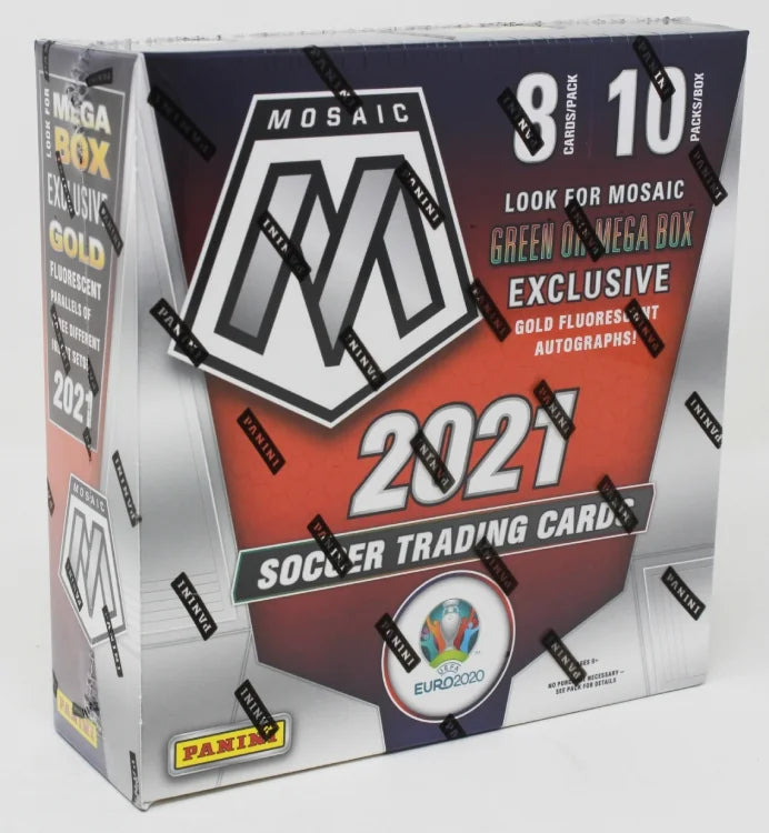 2020 21 Panini Mosaic UEFA Euro Soccer Mega Box (Ships Sealed Only)