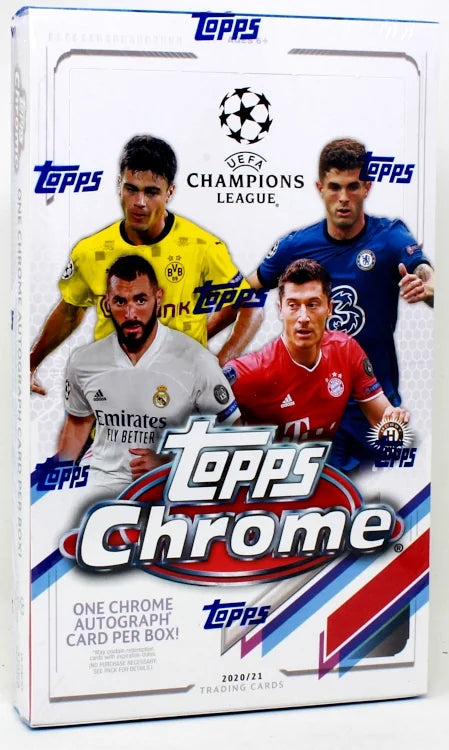 2020 21 Topps Chrome UEFA Champions League Soccer Box (Ships Sealed Only)