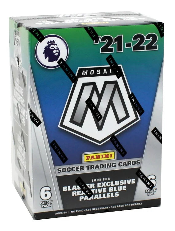 2021 22 Panini Mosaic Premier League Soccer Blaster Box 6 Packs (Ships Sealed Only)
